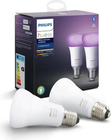 SET 2x LED Bec dimmabil Philips Hue WHITE AND COLOR AMBIANCE E27/9W/230V 2000-6500K