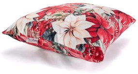 Set de 3 fețe pernuțe RED POINSETTIA 45 x 45 cm