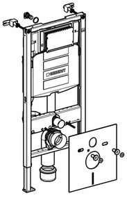 Set Geberit rezervor Wc incastrat cu set fixare si set antifonare, plus clapeta neagra Sigma