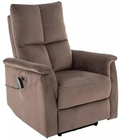 Fotoliu recliner cu functie de masaj Neptun M velvet cappuccino Blu38