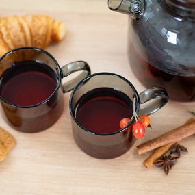 Set de căni din sticlă 4Home Haze 250 ml, 2 buc.