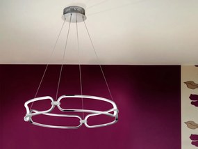 Lustra LED suspendata design ultra-modern 60cm Colette. crom SV-786831