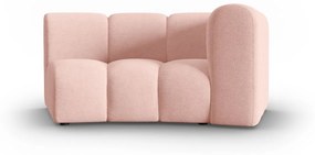 Modul pentru canapea Lupine in semicerc cu tapiterie din tesatura structurala, roz