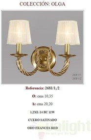 Aplica de perete LUX fabricat manual Olga 2681/2 Bejorama