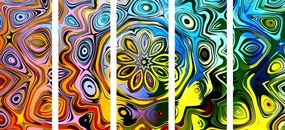 Tablou 5-piese artă creativă colorată