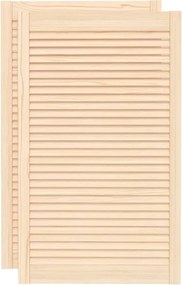 vidaXL Uși de dulap design lambriu 2 buc. 99,3x59,4 cm lemn masiv pin