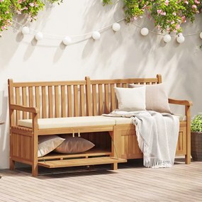 vidaXL Bancă de grădină cu șemineu cu depozitare Maro 228 x 60 x 90 cm