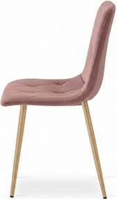 Scaun din catifea roz vechi LIBRA CLOUD ROSE