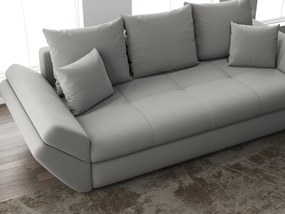 Canapea extensibilă dumonde cu ladă de depozitare si sezut confortabil din spuma high-density, Loana Royal Grey 250x100 cm