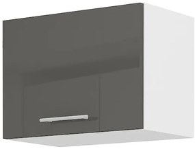 Dulap superior de bucătărie Lavera 50 GU 36 1F (alb + gri lucios). 1032418