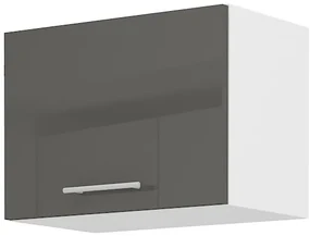 Dulap superior de bucătărie Lavera 50 GU 36 1F (alb + gri lucios). 1032418