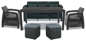 Set de mobilier de grădină Corfu Love max duo cub grafit