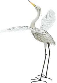 Figurina de gradina din metal cu o macara, 123 cm