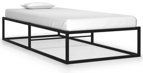 vidaXL Cadru de pat, negru, 100 x 200 cm, metal