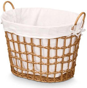 Coș de rufe țesut cu mânere, 42,5 x 55,6 x 40 cm