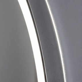 Brilagi-LED Oglindă încălzită, dimmabilă, cu iluminare LED, profil aluminiu PRO, 18W/230V, Ø 60 cm, IP44, crom lucios