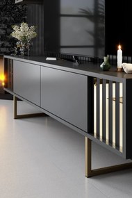 Mobilier living Auriu (antracit + negru). 1072942