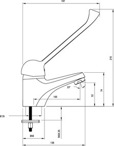 Joko Baterie pentru chiuvetă, cu mâner Clinic Finisaj: Crom BOJ_020C