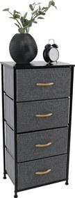 Comoda PALMERA TYP 2, negru/gri inchis, 45x30x95 cm