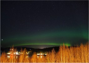 Tablou pe sticlă cu aurora borealis (70x50 cm)