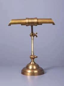 Lampă de birou din alamă antichizată, cu braț articulat, finisaj vintage, 51×30 cm, „Banco"
