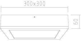 Plafonieră LED QUADRA LED/24W/230V stejar APLED