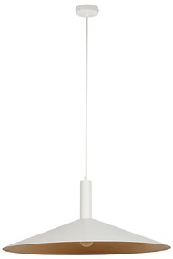 Lustră pe cablu CAPRI 1xE27/15W/230V d. 70 cm alb/cupru