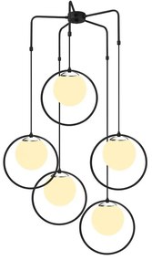 Lustră metalică Opviq lights Satyros, negru