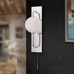 Aplica de perete design modern PIPES, nickel plated