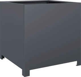 vidaXL Jardinieră de grădină, antracit, 50x50x50 cm, oțel