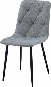 Scaun gri LIBRA PLATINUM GREY cu picioare negre