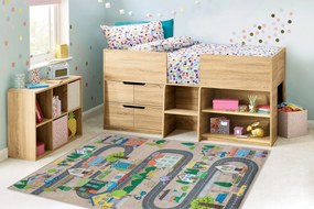 BAMBINO 34600 covor lavabil Oraș, străzi pentru copii anti-alunecare - bej / gri