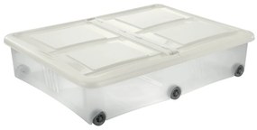 Cutie de depozitare cu capac Tontarelli Stockbox28 l, transparent/alb