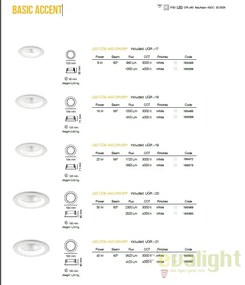 Spot LED incastrabil IP44 BASIC ACCENT 15W 3000K