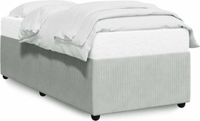 vidaXL Cadru de pat fără saltea, gri deschis, 80x200 cm, catifea