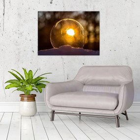 Tablou pe sticlă - Bulă transparentă (70x50 cm)
