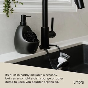 Dozator de săpun lichid negru din ceramică 590 ml Joey – Umbra