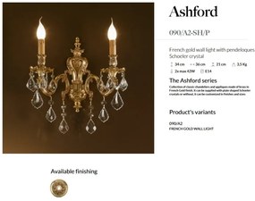 Aplica de perete LUX cu cristale Scholer, Ashford