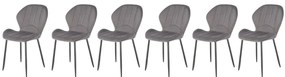 Set 6 scaune K538 velvet gri