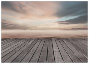 Tablou - Pier la apus de soare (70x50 cm)
