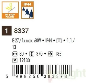 Aplica de perete exterior IP44, Bonn 8337 RX
