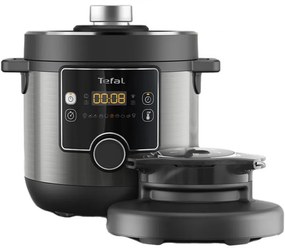 Multicooker Tefal Turbo Cuisine & Fry CY778830, 70 kPa, 1200W, 7.6 l, 15 programe, Acoperire neaderenta, Mentinere caldura, Control digital, Negru