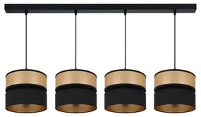 Lustră pe cablu Brilagi ROYAL 4xE27/15W/230V negru/auriu