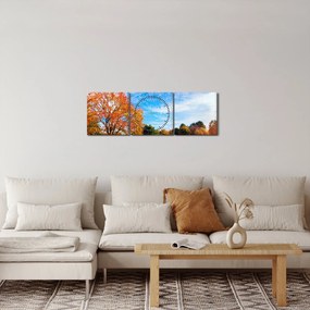 Tablou - Peisaj de toamnă (cu ceas) (90x30 cm)