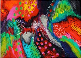 Tablou abstract - culori (70x50 cm)