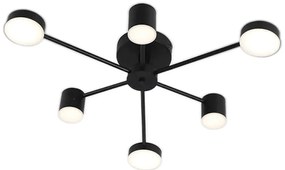 Lustra LED Cu Telecomanda, Elit's Esn R9029-6, 72W, Negru