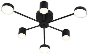 Lustra LED Cu Telecomanda, Elit's Esn R9029-6, 72W, Negru