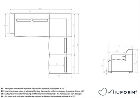 Colțar gri (cu colț pe partea dreaptă) Flex Felix – Miuform