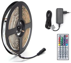 Bandă LED RGB dimabilă de exterior Aigostar 5m LED/24W/12/230V IP65 + telecomandă