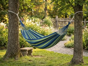 Hamac ZENVIO 200x80 cm, albastru + geanta gratuita